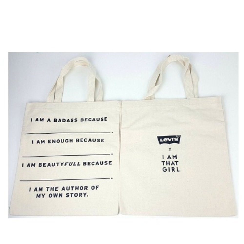 Levis I Am That Girl Canvas Customizable Tote Bag